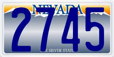 NV license plate 2745