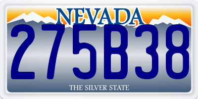 NV license plate 275B38