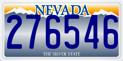 NV license plate 276546