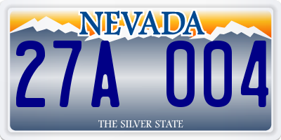 NV license plate 27A004