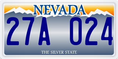 NV license plate 27A024