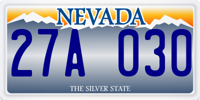NV license plate 27A030
