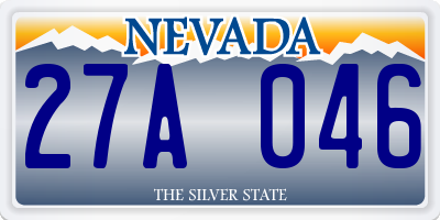 NV license plate 27A046