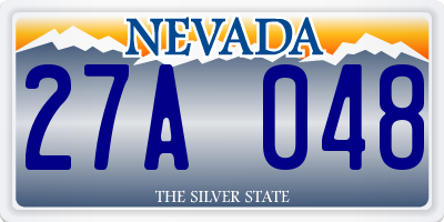 NV license plate 27A048