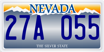 NV license plate 27A055