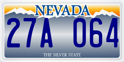 NV license plate 27A064