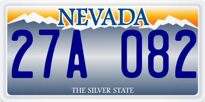 NV license plate 27A082