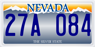 NV license plate 27A084