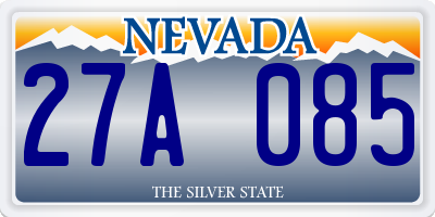 NV license plate 27A085