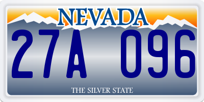 NV license plate 27A096