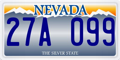 NV license plate 27A099