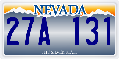 NV license plate 27A131