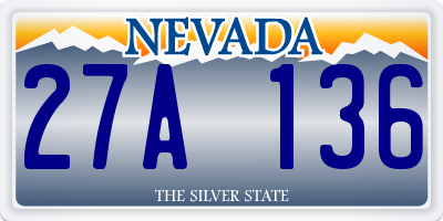 NV license plate 27A136