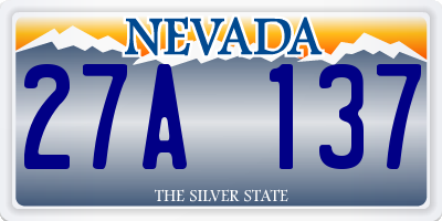 NV license plate 27A137