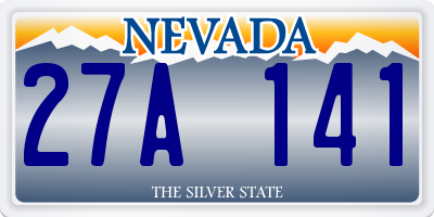 NV license plate 27A141