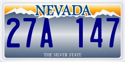 NV license plate 27A147