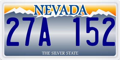 NV license plate 27A152