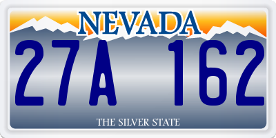 NV license plate 27A162