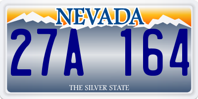 NV license plate 27A164