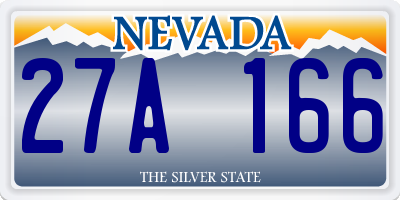 NV license plate 27A166