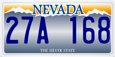NV license plate 27A168