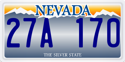 NV license plate 27A170