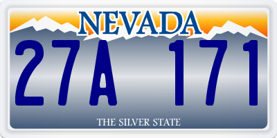 NV license plate 27A171