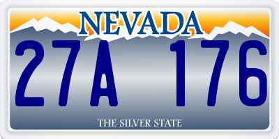 NV license plate 27A176
