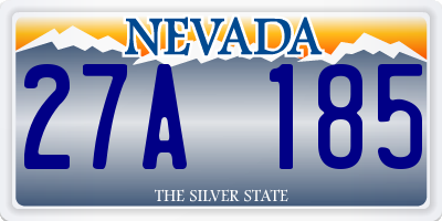 NV license plate 27A185