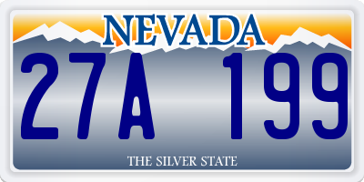 NV license plate 27A199