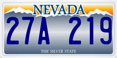 NV license plate 27A219