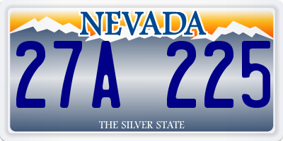 NV license plate 27A225