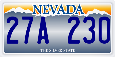 NV license plate 27A230