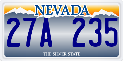 NV license plate 27A235