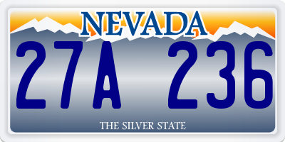 NV license plate 27A236