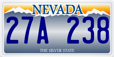 NV license plate 27A238