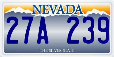 NV license plate 27A239