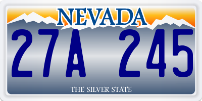 NV license plate 27A245