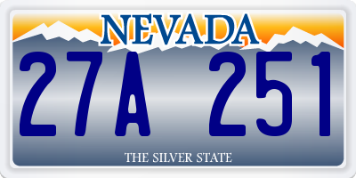 NV license plate 27A251