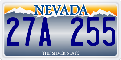 NV license plate 27A255