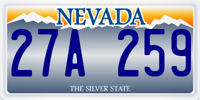 NV license plate 27A259