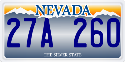 NV license plate 27A260