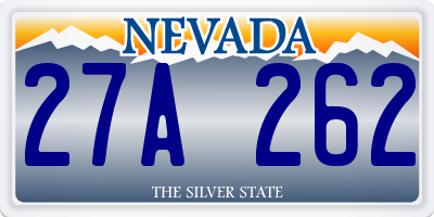 NV license plate 27A262