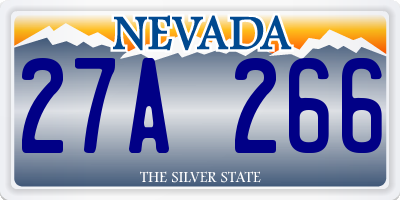 NV license plate 27A266
