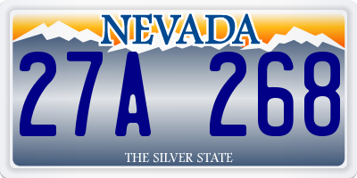 NV license plate 27A268
