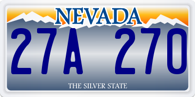 NV license plate 27A270