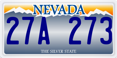 NV license plate 27A273