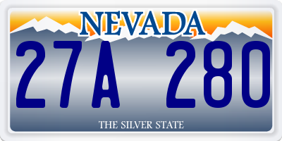 NV license plate 27A280