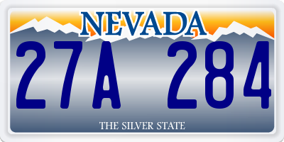 NV license plate 27A284