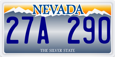 NV license plate 27A290